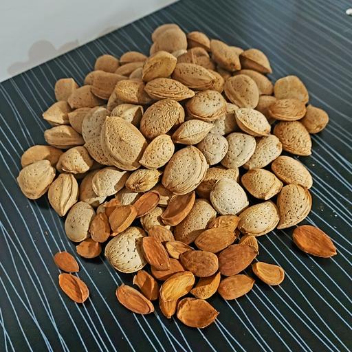 بادام سنگی شیرین ایرانی ارگانیک 1000 گرم تازه و پرمغز وبدون پوک و تلخ محصول امسال (1402) روناس