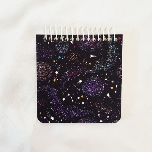 دفترچه مربعی بدون خط مدل کهکشان شیری