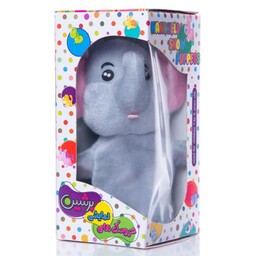 عروسک دستی فیل پارچه پولیشی دوخت عالی مناسب برای نوزاد و کودکان