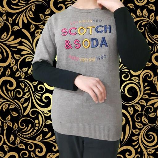 بافت تونیک زنانه طرح SCOTCH فری سایز در رنگ های مختلف