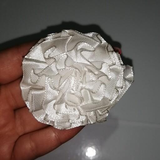 گل کوچک کلیپس سفید تزئینی 1 عددی 