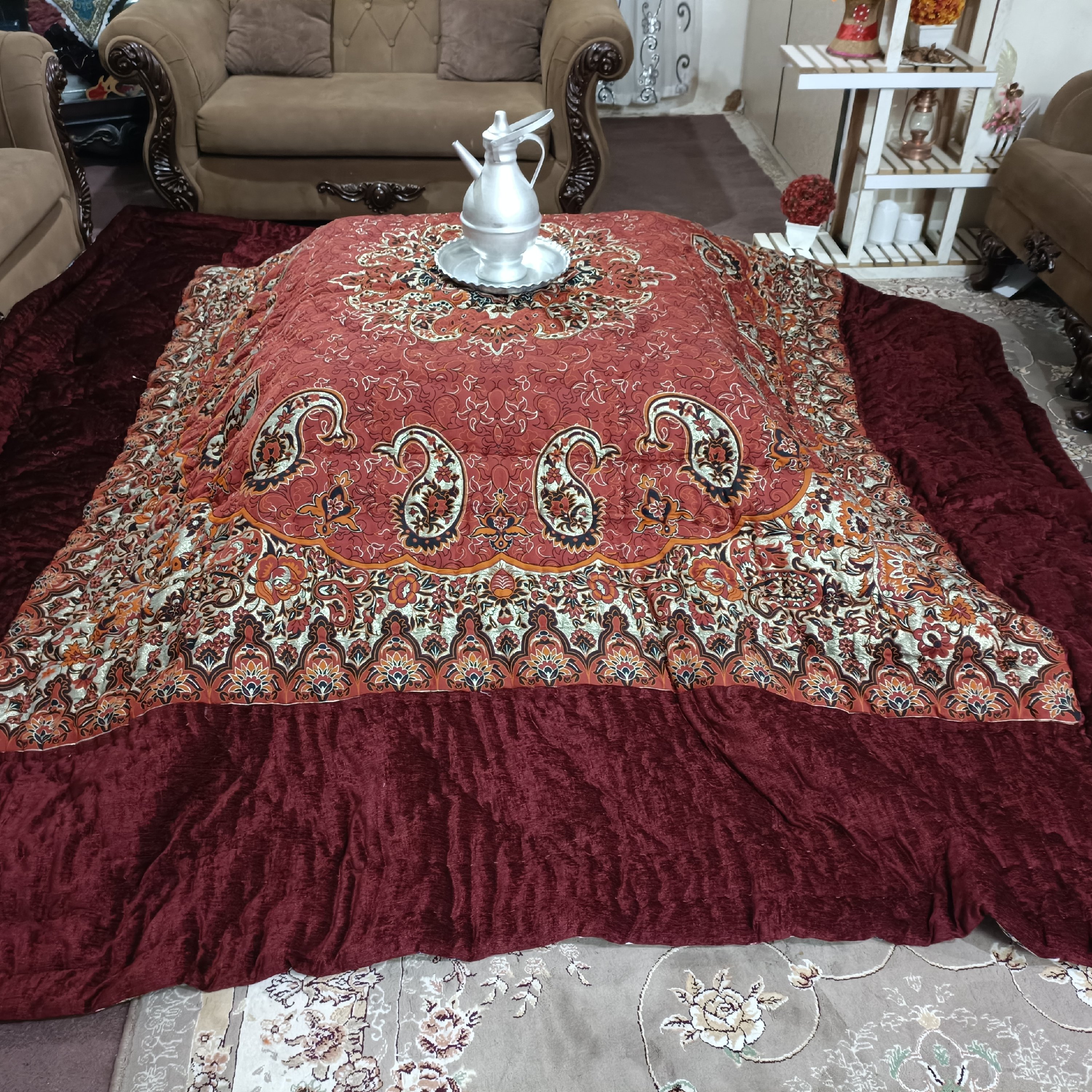 لحاف کرسی سنتی دست دوز