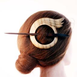 گیره مو دست ساز طرح بال فرشته چوب داغداغان کد HSTF002
