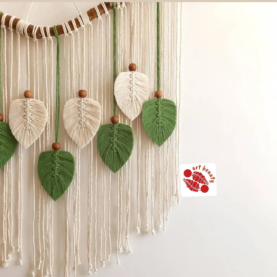 دیوارکوب مکرومه بافی سبزبافت