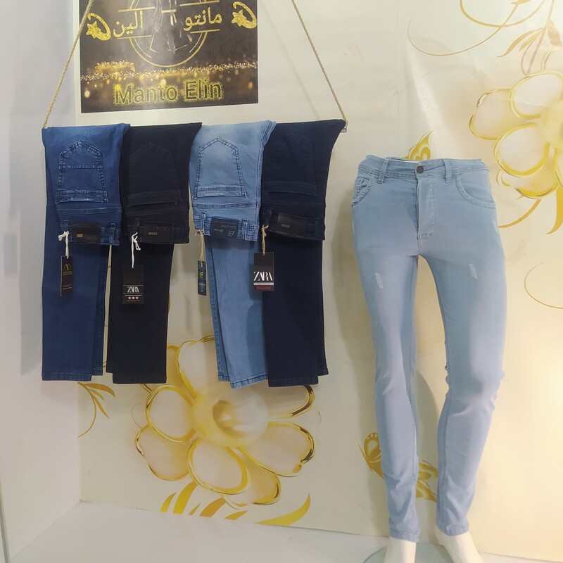 شلوار جین مردانه اسپرت نیم فیت با  5 رنگ و سایز های 42 تا 50 