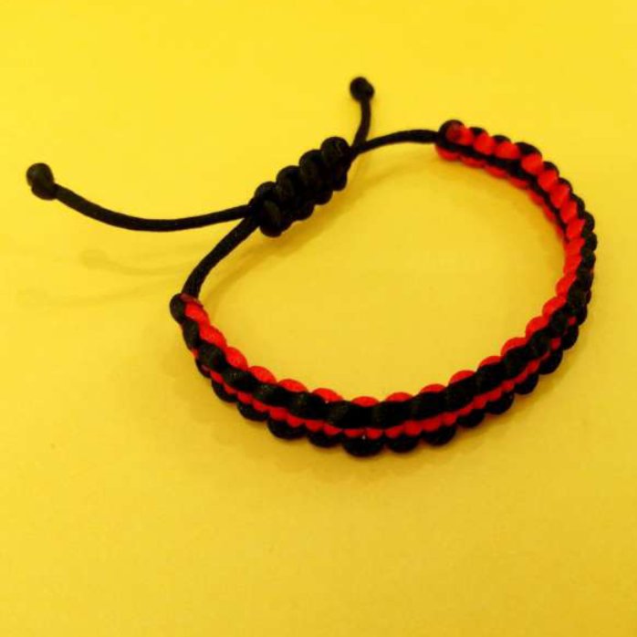 دستبند قیطون دو رنگ