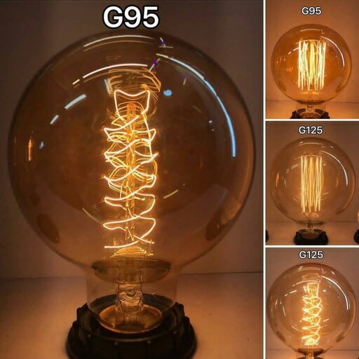 لامپ تزیینی ادیسونی مدل G95 بسیار زیبا و با دوام و کم مصرف 