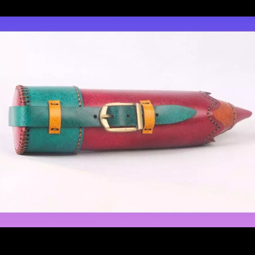 جامدادی طرح مداد چرم طبیعی و دست دوز تیاراچرم مشهد 