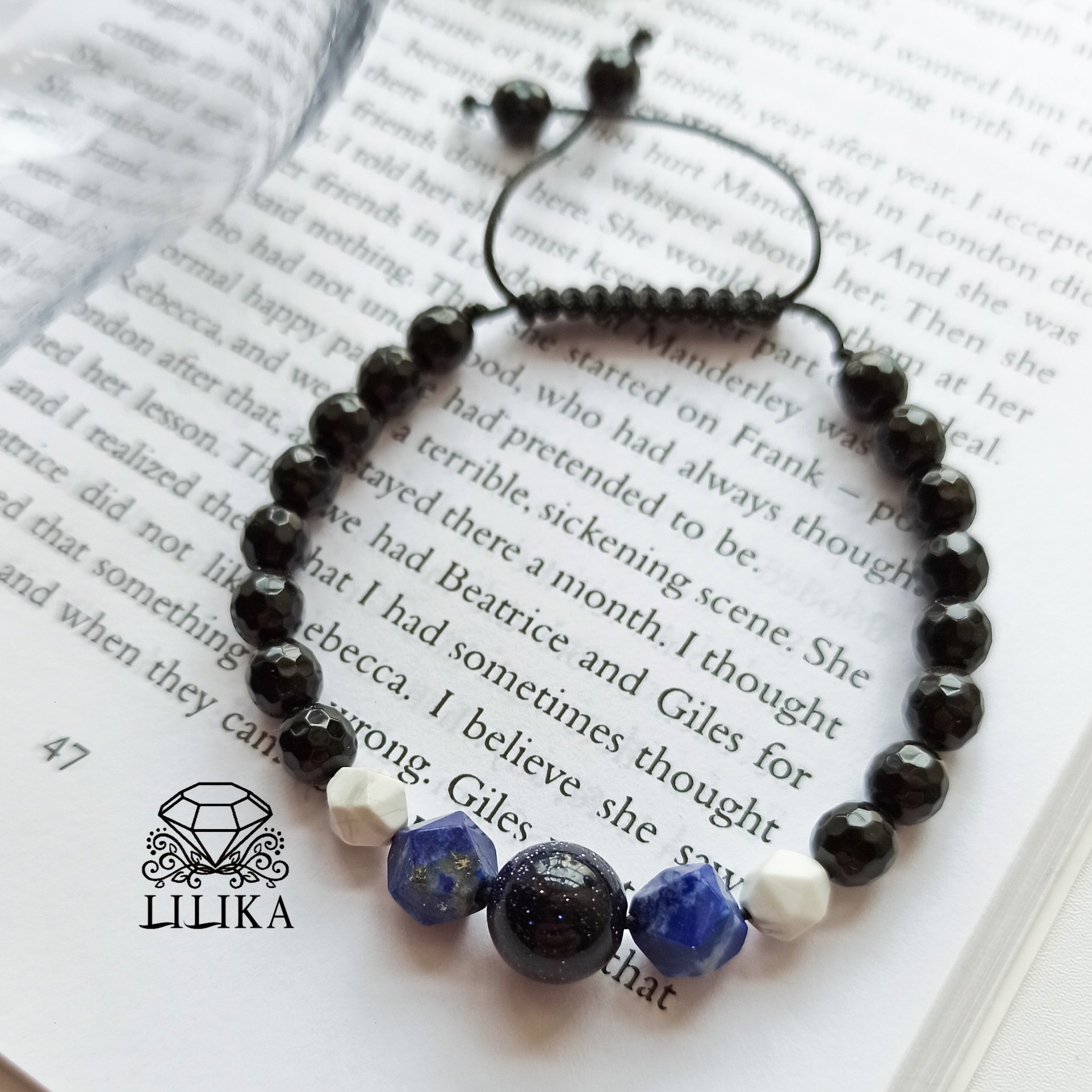 دستبند سنگ اصل ترکیبی 