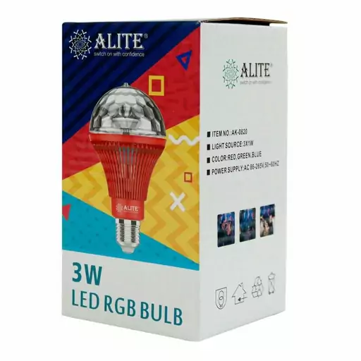 لامپ رقص نور Alite LED RGB  3W

