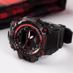 ساعت   جیشاک دور قاب آبی و قرمز G shock