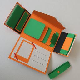 اسکرپ بوک  نارنجی 1 (آلبوم نوشتاری دست‌ساز ) با ابعاد 10 در 15سانتی متر 