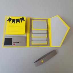 اسکرپ بوک  زرد 2 (آلبوم نوشتاری دست‌ساز ) با ابعاد 13 در 18 سانتی متر 