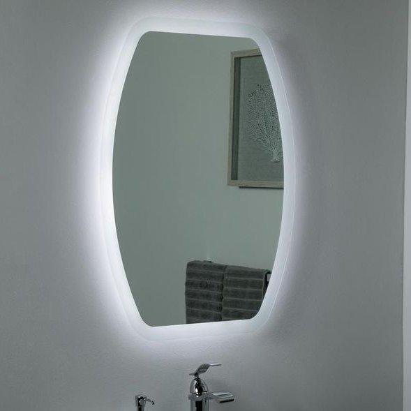 آینه دیواری sun بک لایت ودور مات ابعاد 60×80 جنس سوپر کلیر اردکان