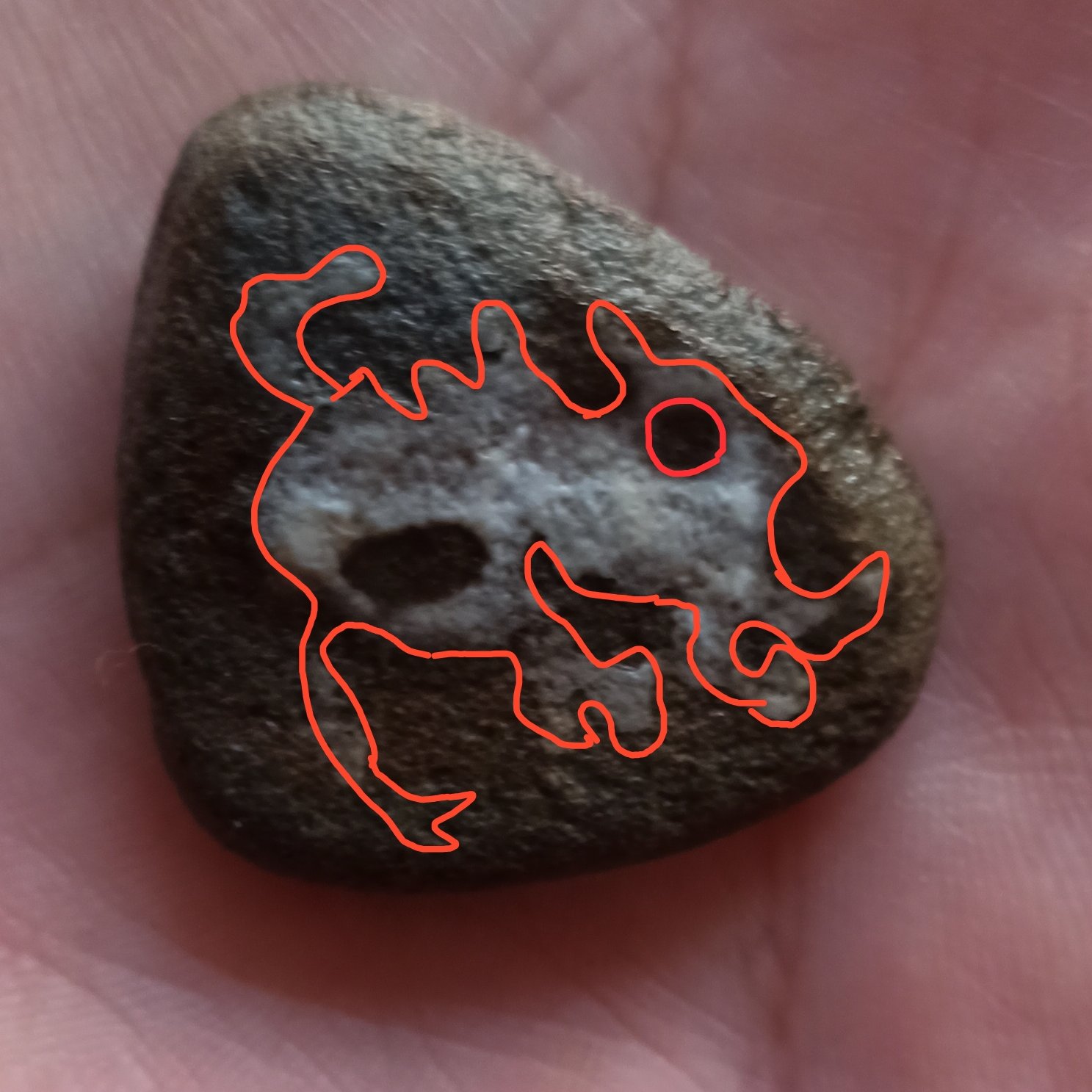 سنگ مصور کرگدن زیبا