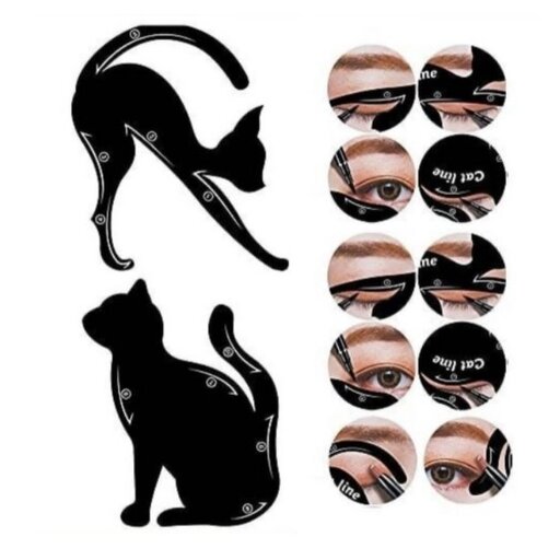 شابلون خطچشم گربه ای مناسب طراحی خط چشم شابلون خطچشم  Eye Liner cat line خطچشم گربه ای تمرین کشیدن خطچشم در منزل