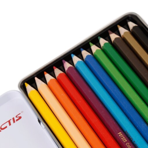 مداد رنگی 12 رنگ فکتیس - جعبه فلزی