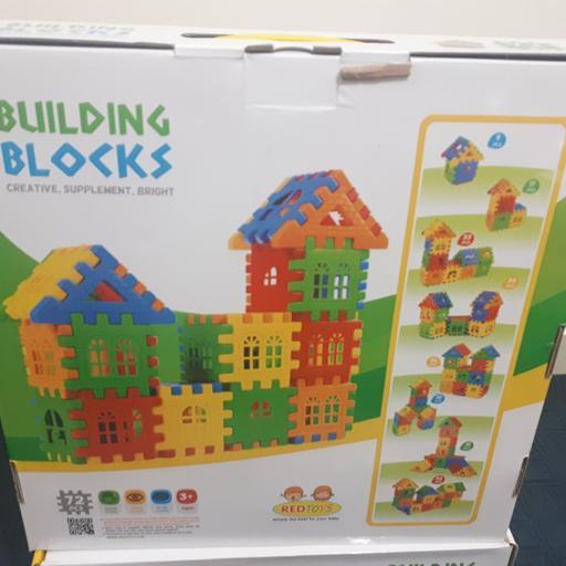 اسباب بازی ساختنی بلوک های خانه سازی بزرگ  72 قطعه