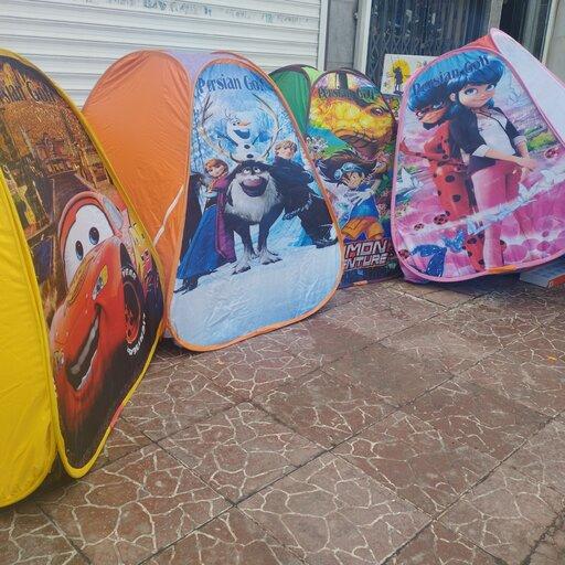 چادر بازی نوجوان ارتفاع 130سانتی متری با طرح های شخصیت کارتنی و میوه ای