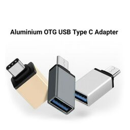 مبدل USB 3.0 به USB-C رابط OTG TYPE C بدنه  آلومینیوم بسته 3 عددی