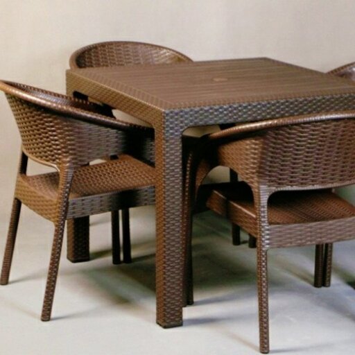 میز و صندلی ناهارخوری فضای باز  چهار نفره - مخصوص فضای باز - حیاط - تراس - بالکن-روف - دکور- ارسال رایگان به کل ایران