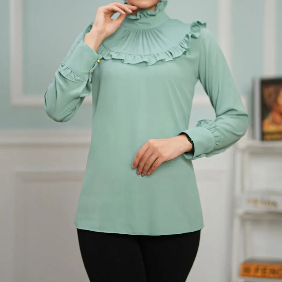 شومیز مدل یقه چین دار