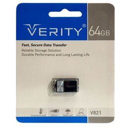 فلش 64 گیگ VERITY مدل USB3مدل V821 رنگ نقره ای