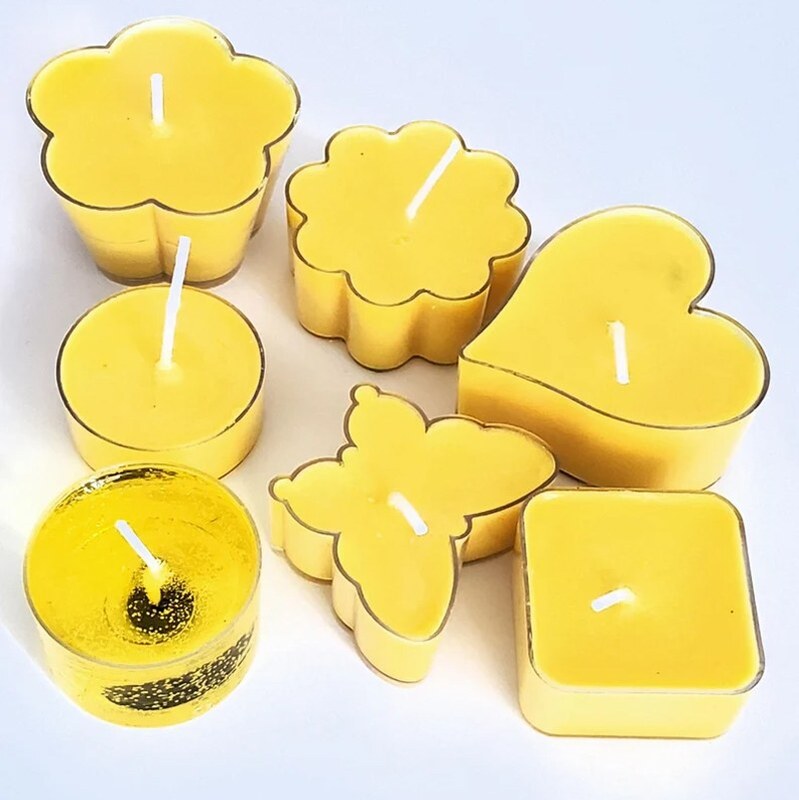رنگ شمع مایع زرد لیمویی با قطره چکان