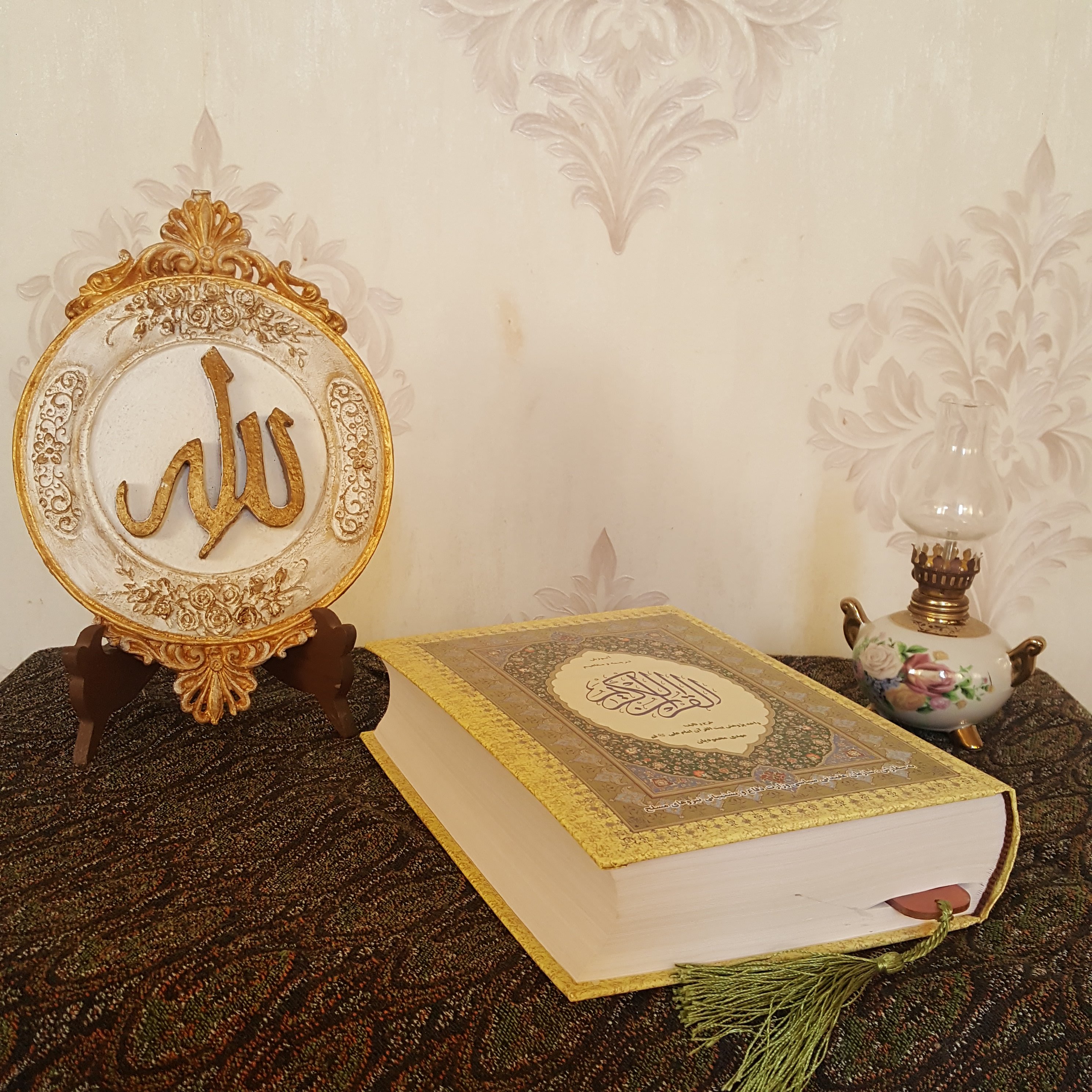 تابلو پتینه دیواری اسم الله از جنس پلی استر 