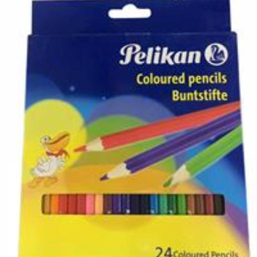 مداد رنگی 24 رنگ پلیکان جعبه مقوایی