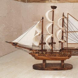 ماکت کشتی چوبی بادبانی کلکسیونی دستساز مدل ( تندر)