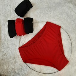 شورت زنانه بهداشتی رنگ قرمز و مشکی سایز XLو  XXL مناسب برای عادت ماهانه