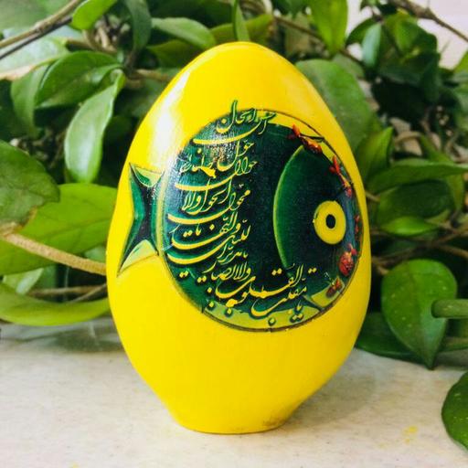 تخم شتر مرغ سفالی زیبا طراحی شده  و طرح آماده