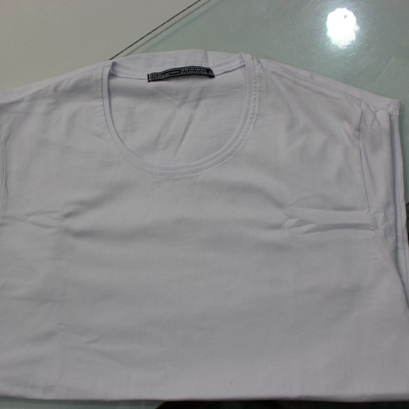 تی شرت یغه گرد مردانه سفید ساده (تیشرت مردانه تمام نخ قیمت ارزان)
