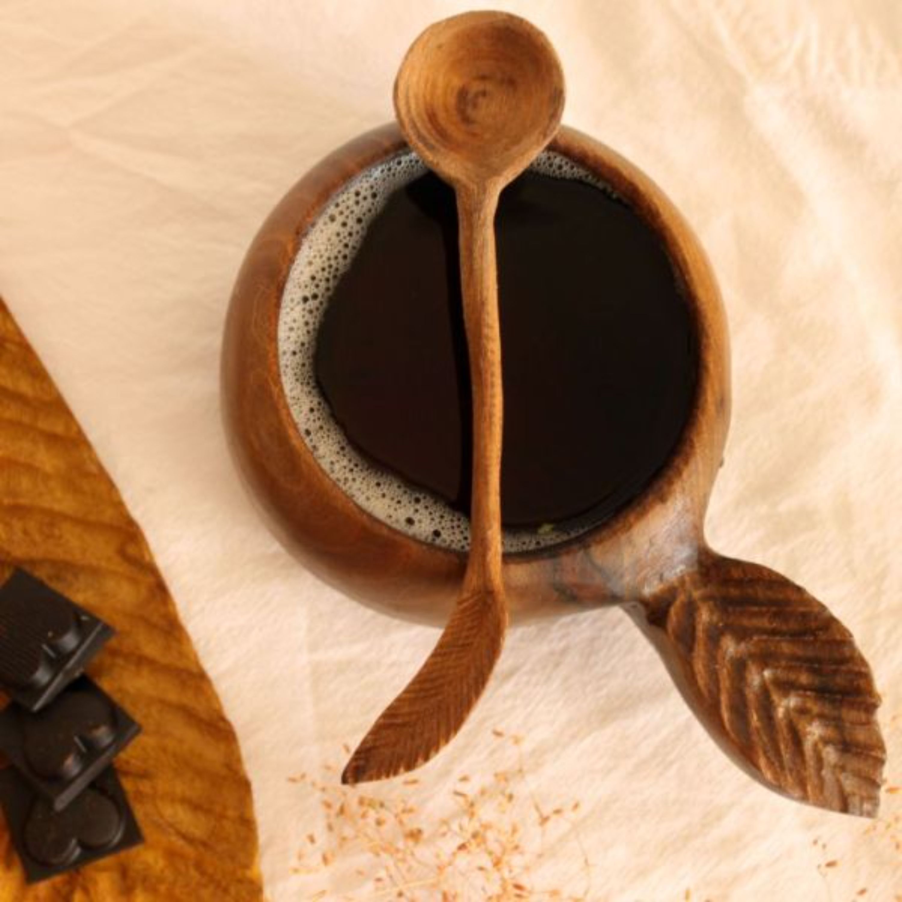 کوکسا دستساز چوبی طرح برگ گیلاس