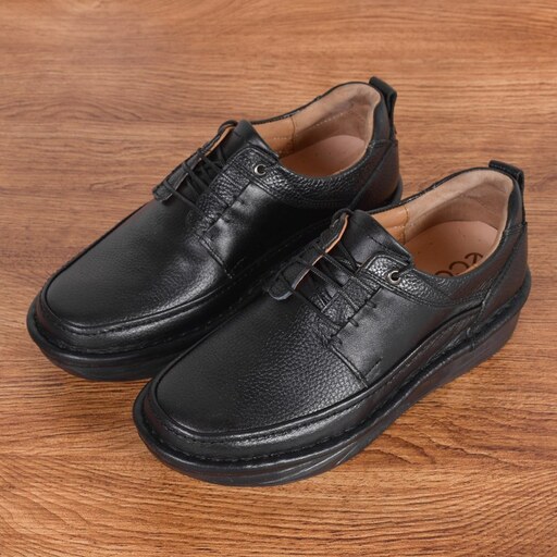 کفش روزمره چرم مردانه کلارک بندی کد 125211 رنگ مشکی سایز 40 تا 45