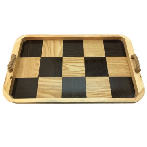 سینی چوبی مدل شطرنجی بسته سه عددی