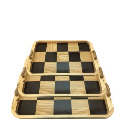 سینی چوبی مدل شطرنجی بسته سه عددی