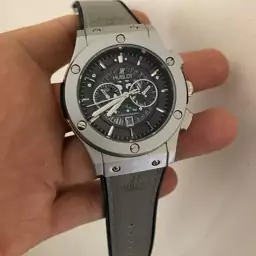 ساعت  هابلوت Hublot بیگ بنگ با جعبه و ارسال رایگان طوسی خاص و جذاب 