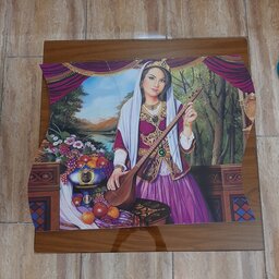 تابلو سه تکه پازلی دختر اصیل شیرازی مناسب تزئین شب چله و شب یلدا ، و سفره هفت سین