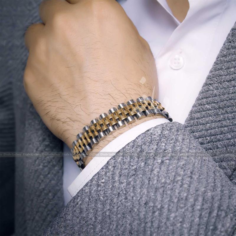 دستبند رولکس استیل رنگ ثابت زنانه و مردانه