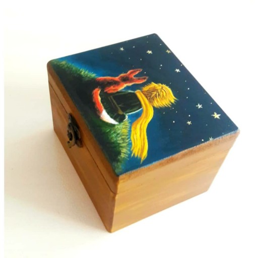 جعبه چوبی دستساز نقاشی طرح شازده کوچولو