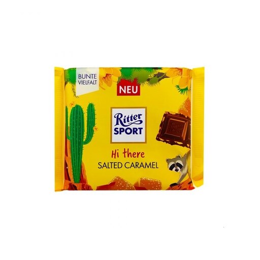 تابلت شکلات شیری با مغز کارامل نمکی 100 گرم RITTER SPORT salted caramel