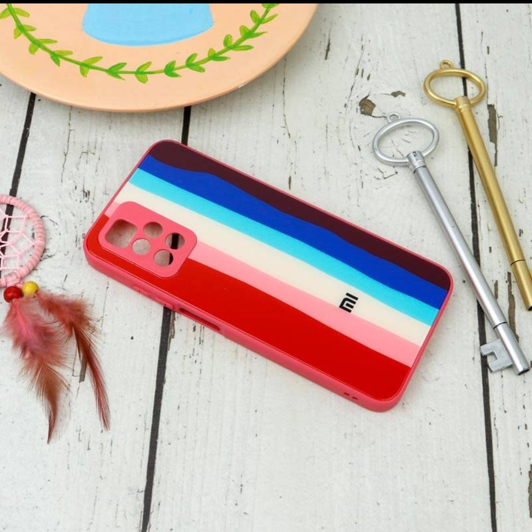 قاب پشت گلسی محافظ لنز دار شیائومی redmi10/redmi10prime طرح آبرنگی 