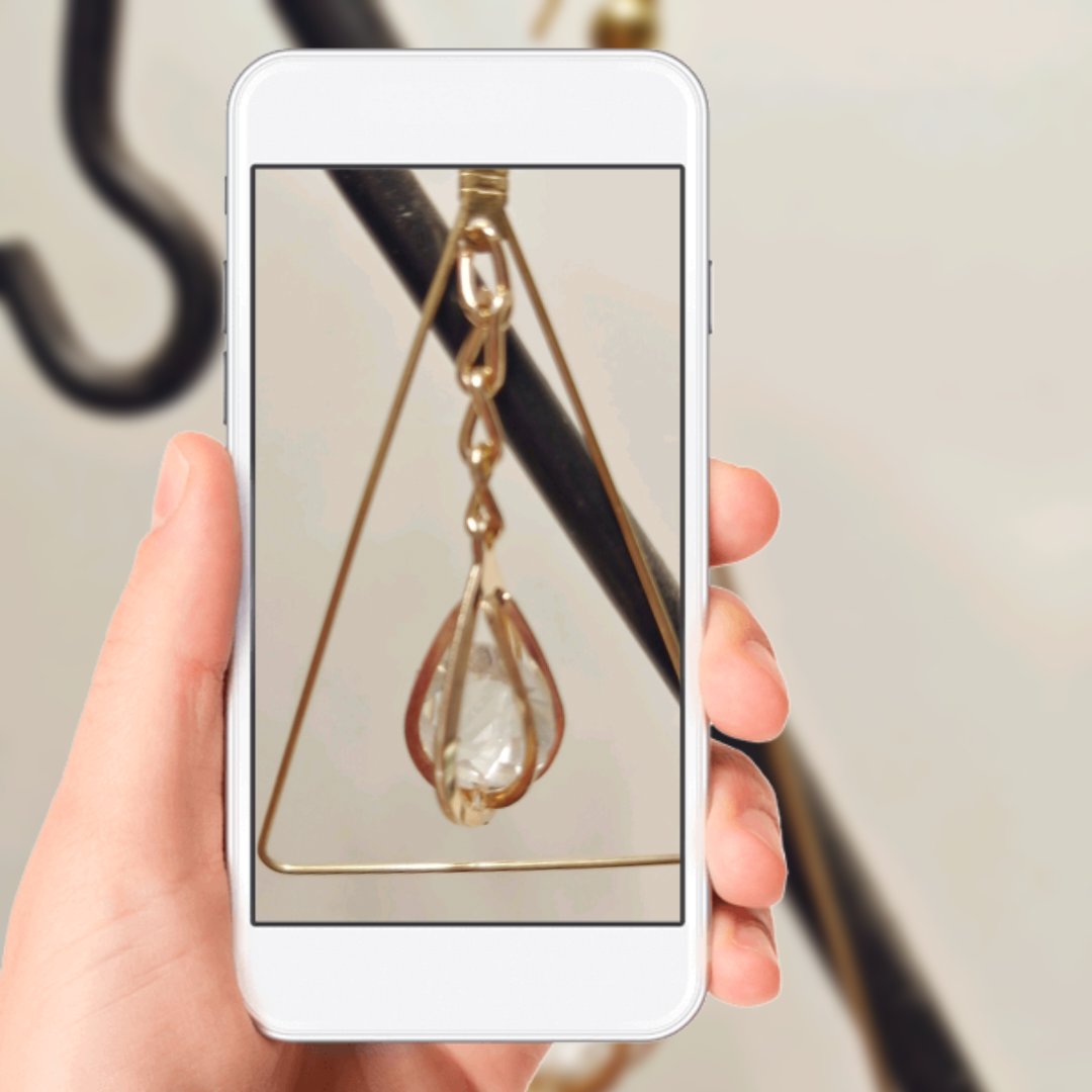 گوشواره مثلثی اشک کریستال