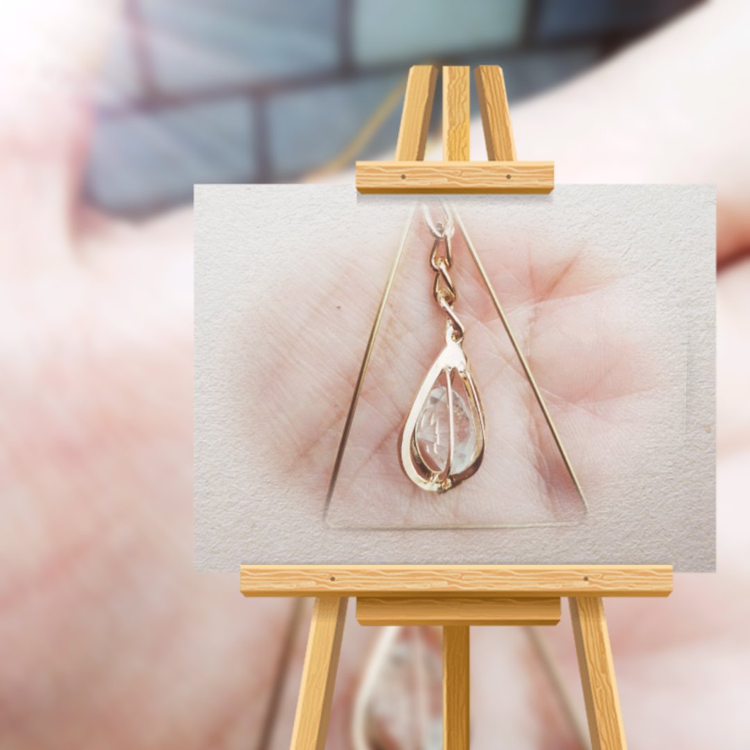 گوشواره مثلثی اشک کریستال