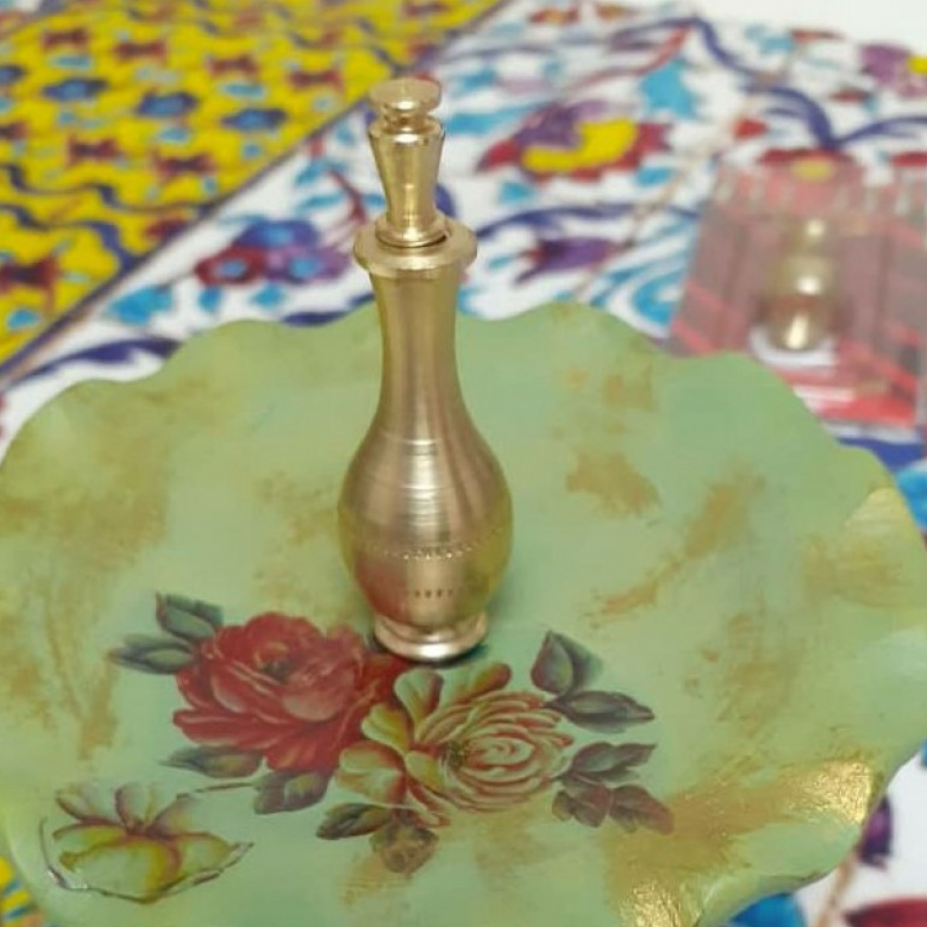 سرمه سنگ  اثمد توتیا  خالص با سرمه دان برنجی