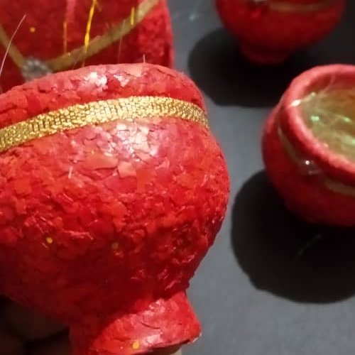 سفال 7 پارچه طرح نما فیروزه