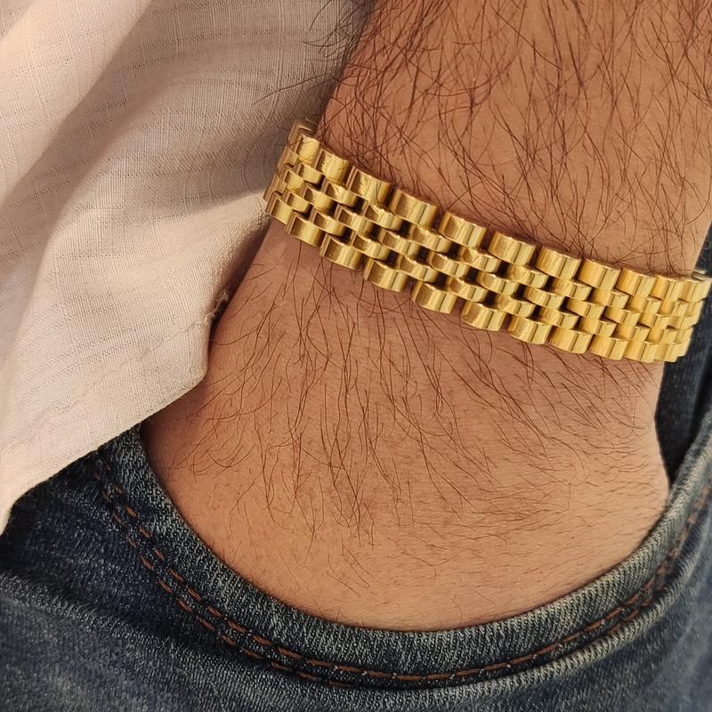دستبند رولکس طلایی قطر12میل