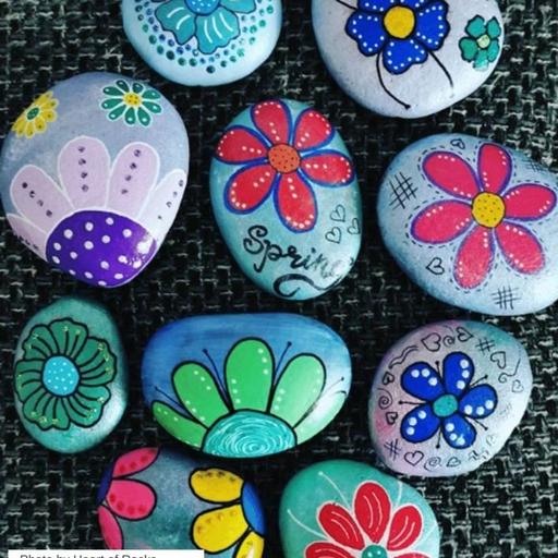 نقاشی روی سنگ طرح های مختلف و زیبا